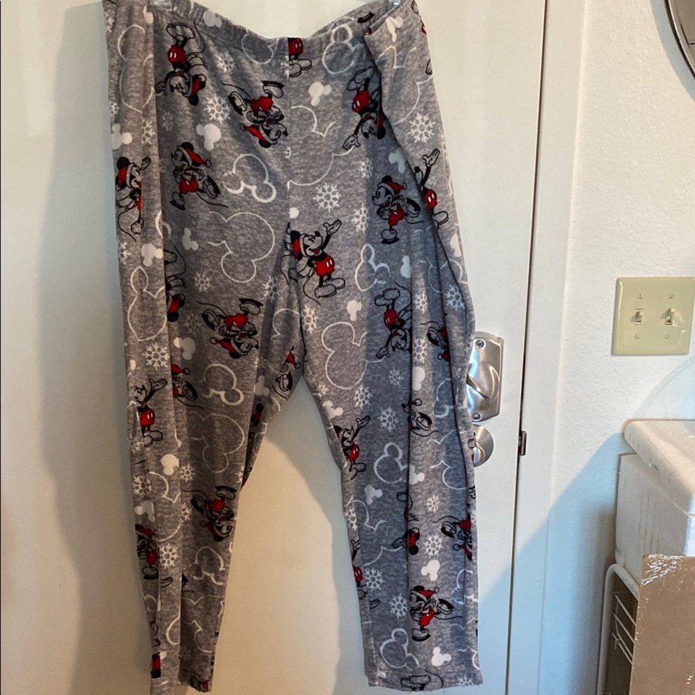 Gray Mickey Mouse Pajama Pants